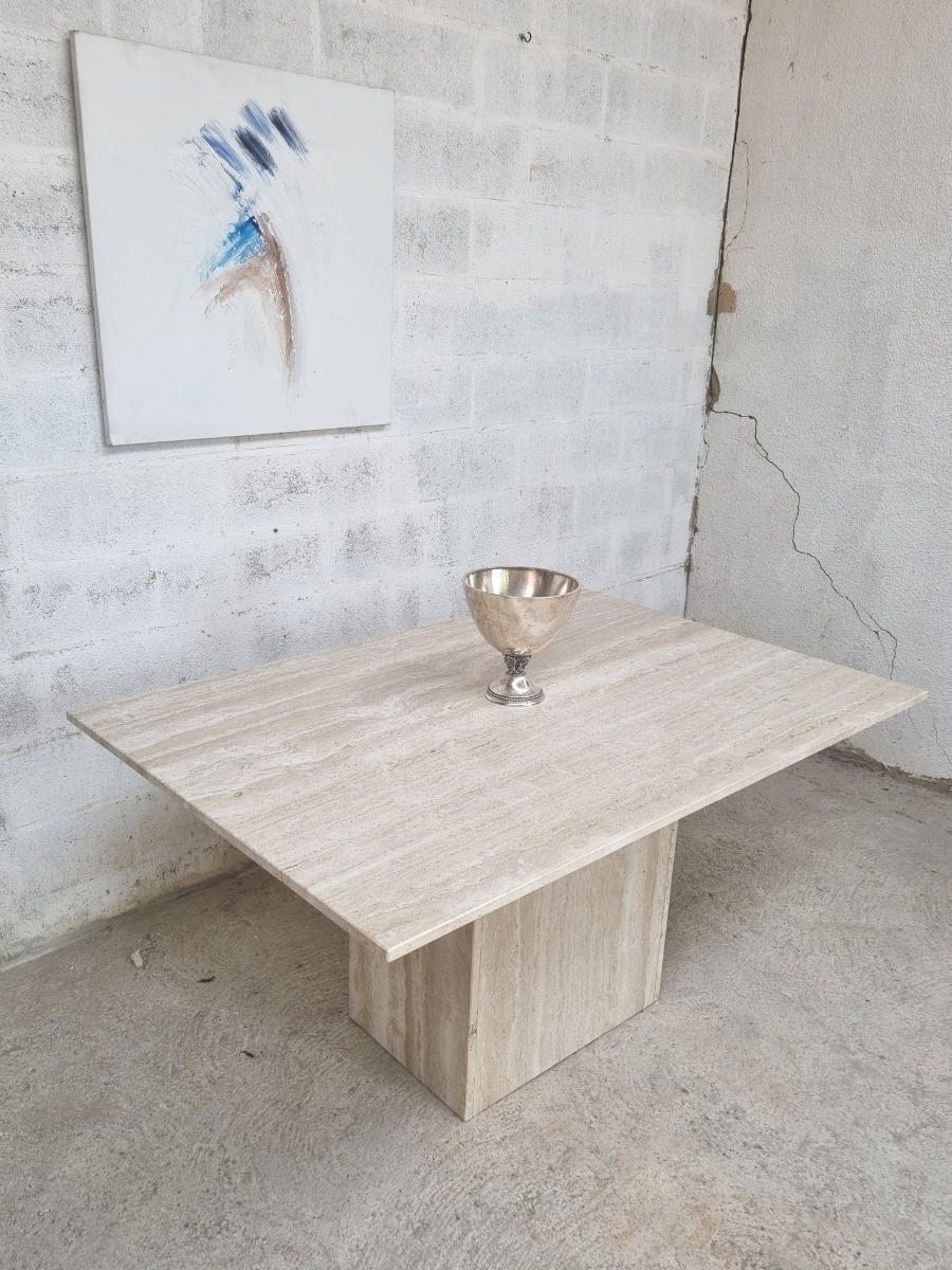 Table D Ner En Travertin Dining Travertine Table Nouveaut S